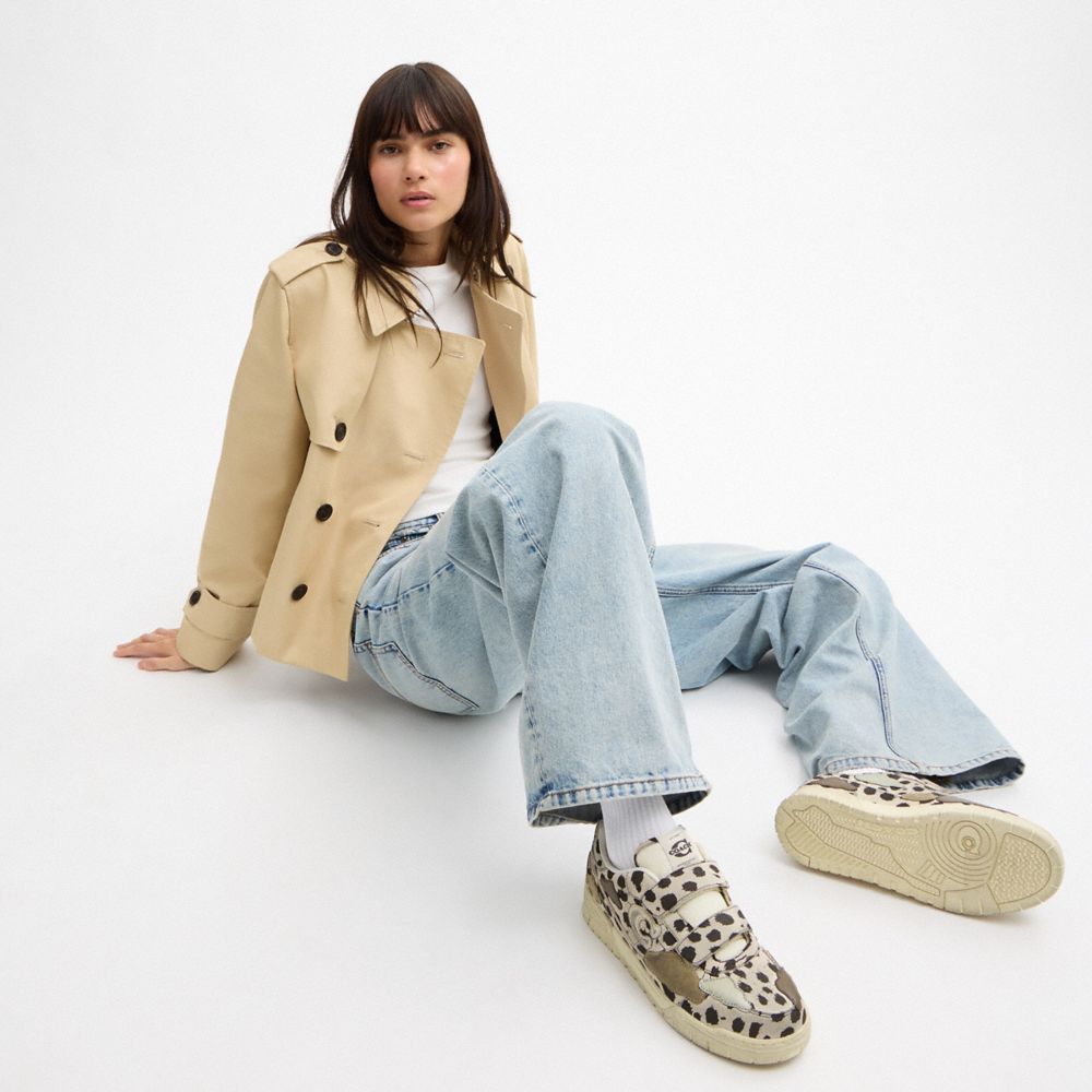 Women's Coach Double Strap Soho Sneaker With Clouds Dalmation Multi