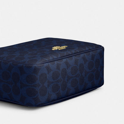 Coach Carey Crossbody Bag In Signature Canvas Gold/Navy