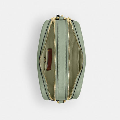 Coach Mini Carey Crossbody Bag Gold Light Pistachio