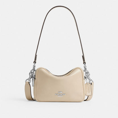 Coach Mini Carey Crossbody Bag Silver Ivory