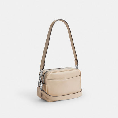 Coach Mini Carey Crossbody Bag Silver Ivory