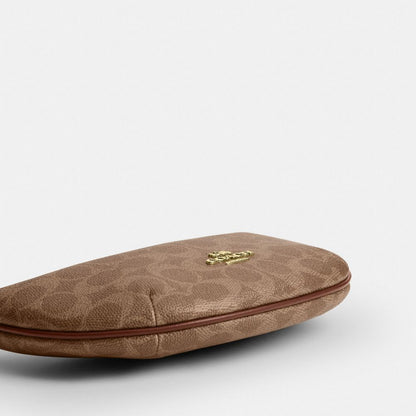 Coach Mini Payton Bag In Signature Canvas Gold/Tan/Brown