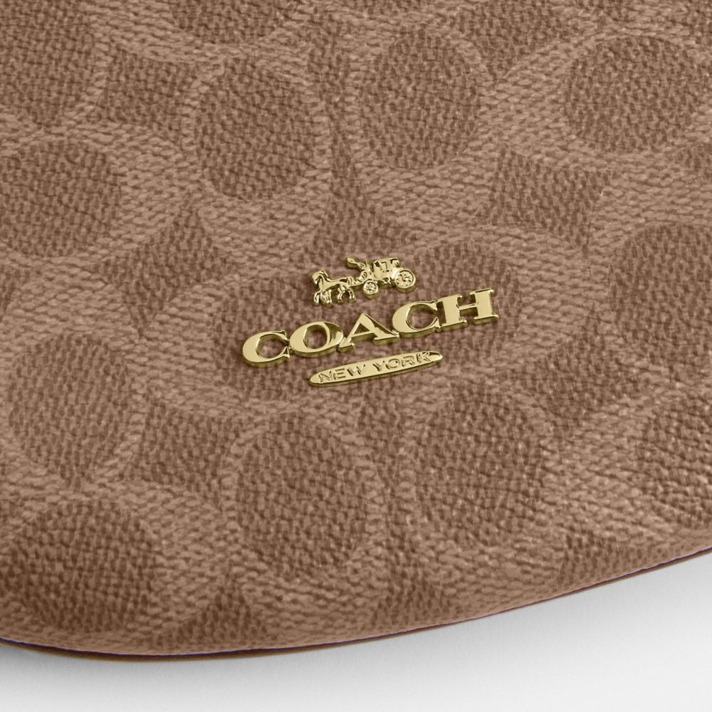 Coach Mini Payton Bag In Signature Canvas Gold/Tan/Brown