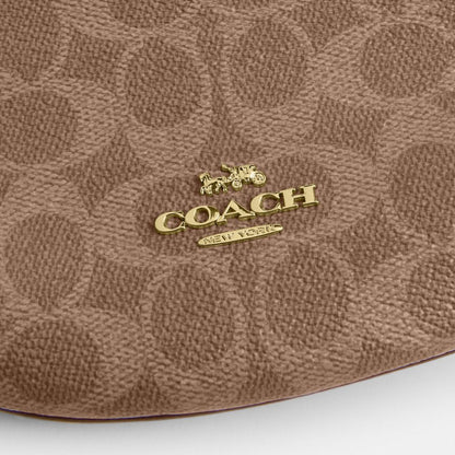Coach Mini Payton Bag In Signature Canvas Gold/Tan/Brown