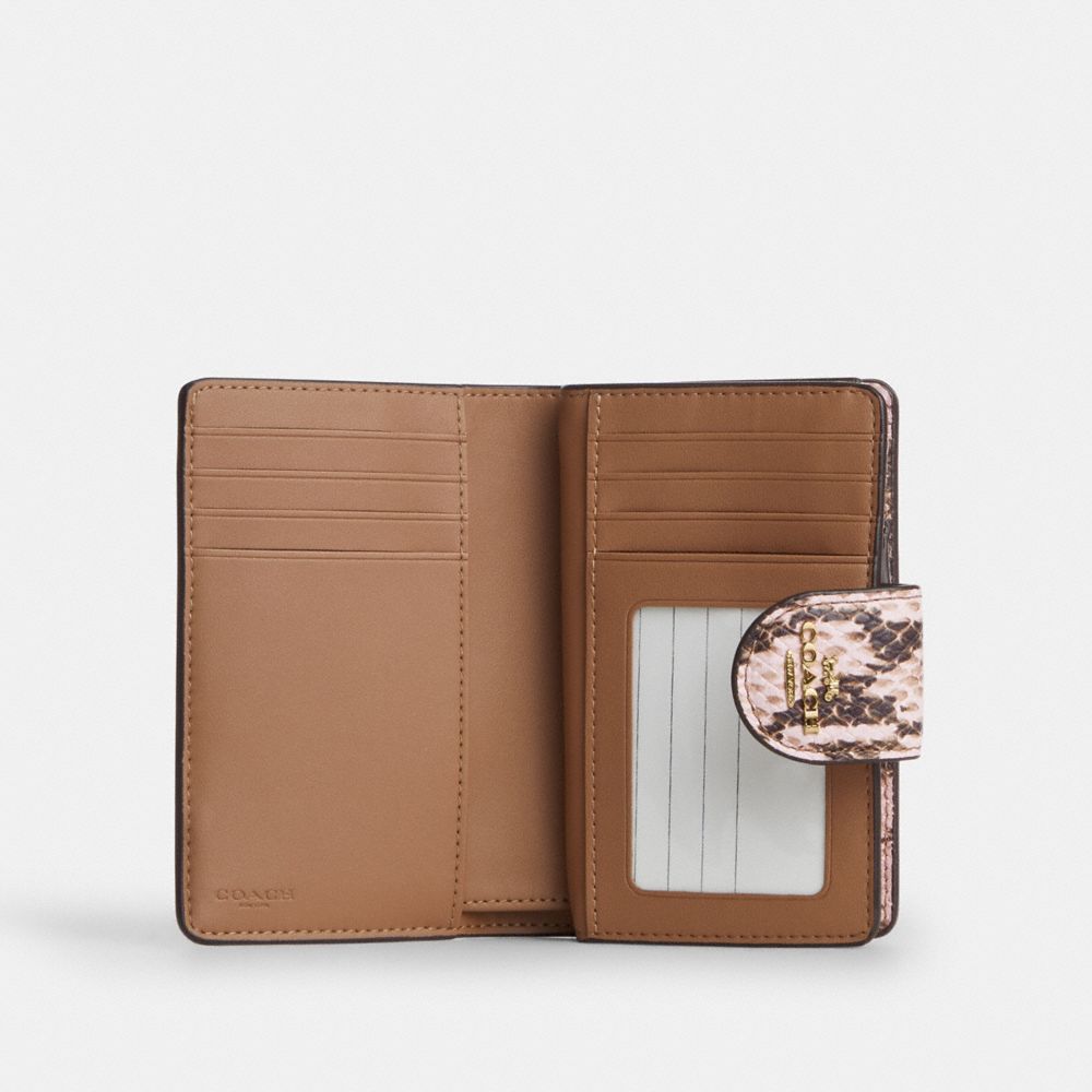 Coach Medium Corner Zip Wallet Gold Pink