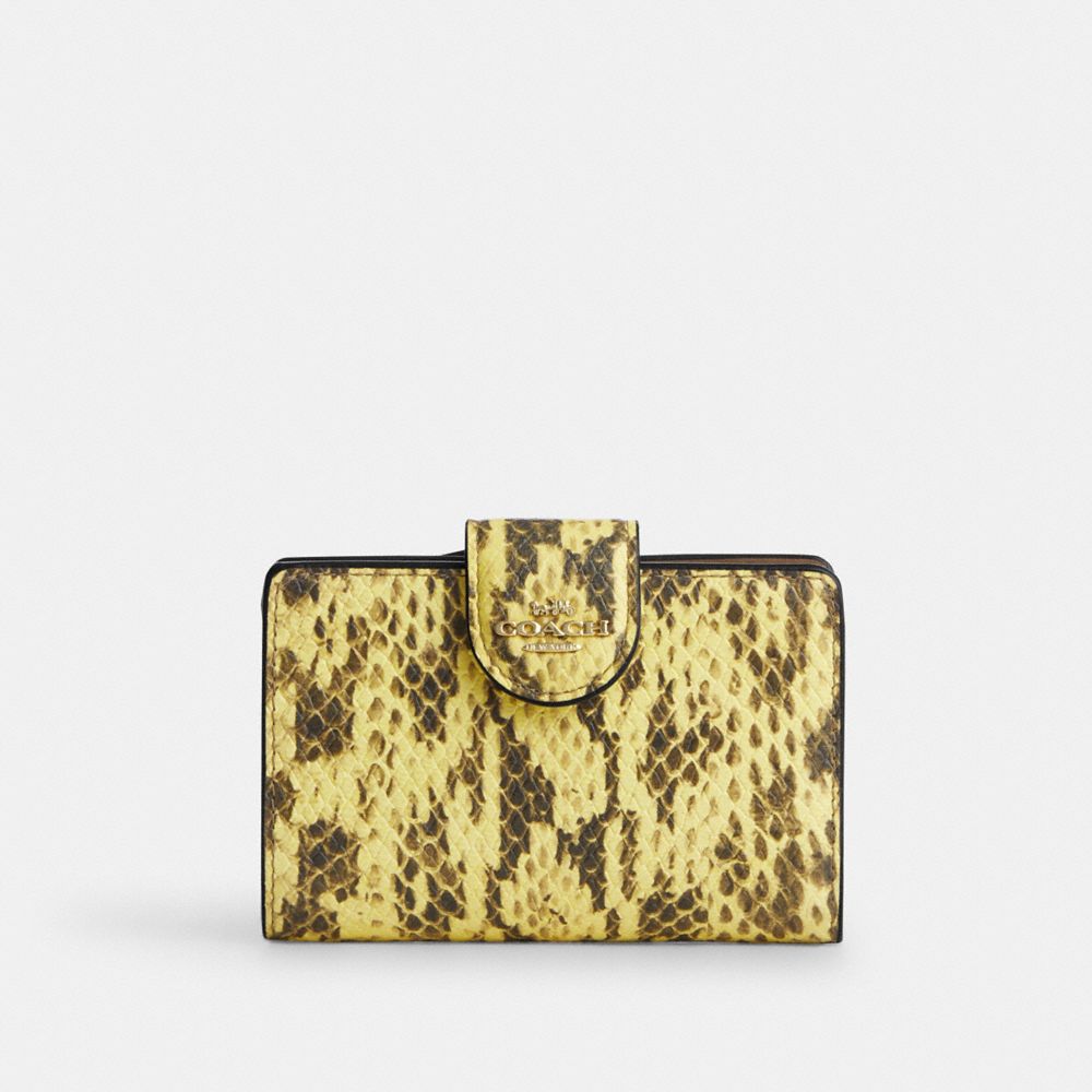 Coach Medium Corner Zip Wallet Gold/Yellow