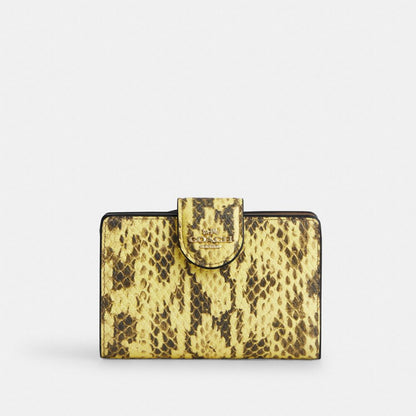 Coach Medium Corner Zip Wallet Gold/Yellow