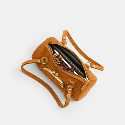Coach Kisslock Barrel Bag 28 Brass/Marigold