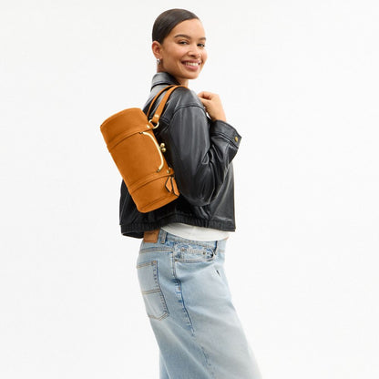 Coach Kisslock Barrel Bag 28 Brass/Marigold