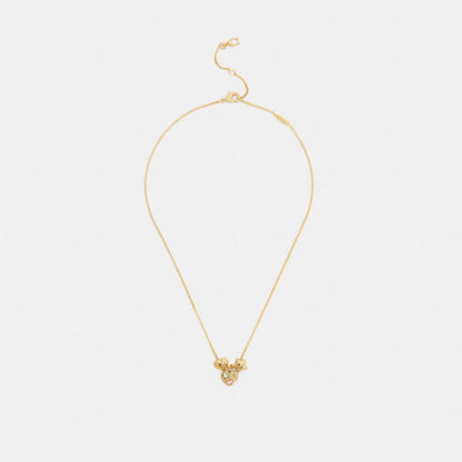 Coach Stars And Hearts Rondell Pendant Necklace Gold