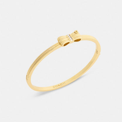 Coach Bow Hinged Bangle Gold