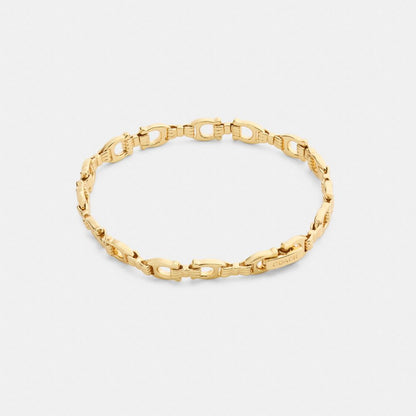 Coach Bow Chain Linear Bracelet Gold