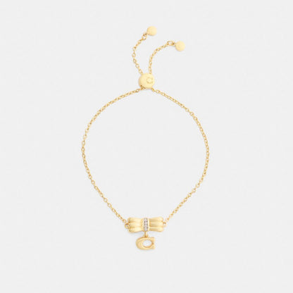 Coach Signature Bow Slider Bracelet Gold