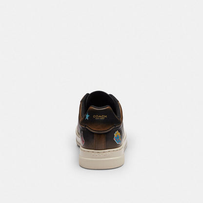 Women's Coach Rexy 10 Th Birthday High Line Sneaker With Sticker Print Black Multi Silver