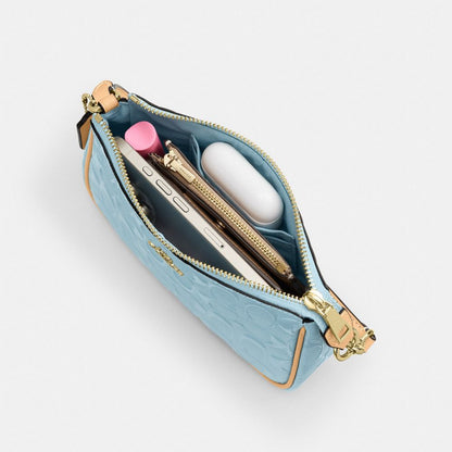 Coach Nolita 19 In Signature Leather With Charms Gold Light Blue