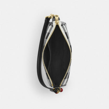 Coach Nolita 19 With Gingham Print And Charm Gold Black Multi