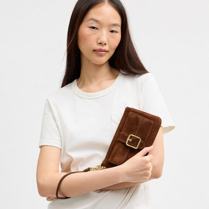 Coach Ashton Wristlet Gold/Warm Brown