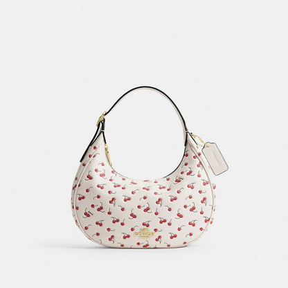 Coach Emily Shoulder Bag With Cherry Print Gold Chalk Multi