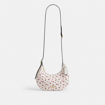Coach Emily Shoulder Bag With Cherry Print Gold Chalk Multi