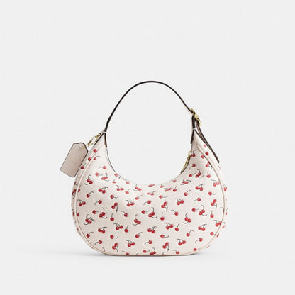 Coach Emily Shoulder Bag With Cherry Print Gold Chalk Multi