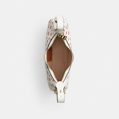 Coach Emily Shoulder Bag With Cherry Print Gold Chalk Multi
