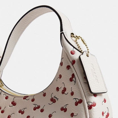 Coach Emily Shoulder Bag With Cherry Print Gold Chalk Multi