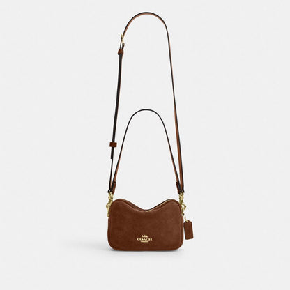 Coach Mini Carey Crossbody Bag Gold/Warm Brown