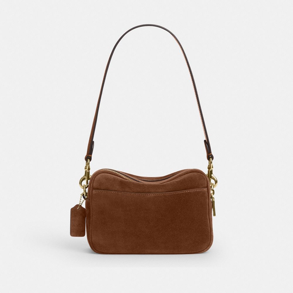 Coach Mini Carey Crossbody Bag Gold/Warm Brown