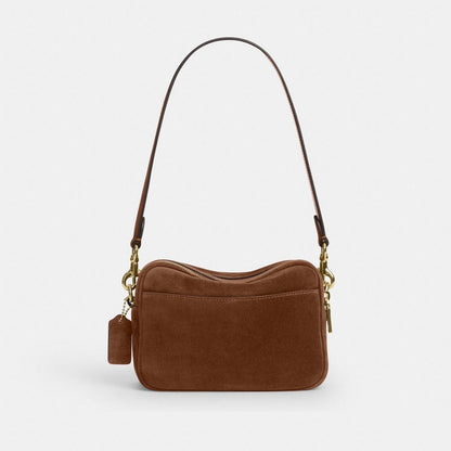 Coach Mini Carey Crossbody Bag Gold/Warm Brown