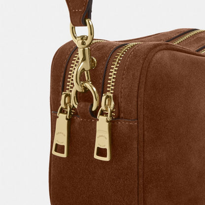 Coach Mini Carey Crossbody Bag Gold/Warm Brown