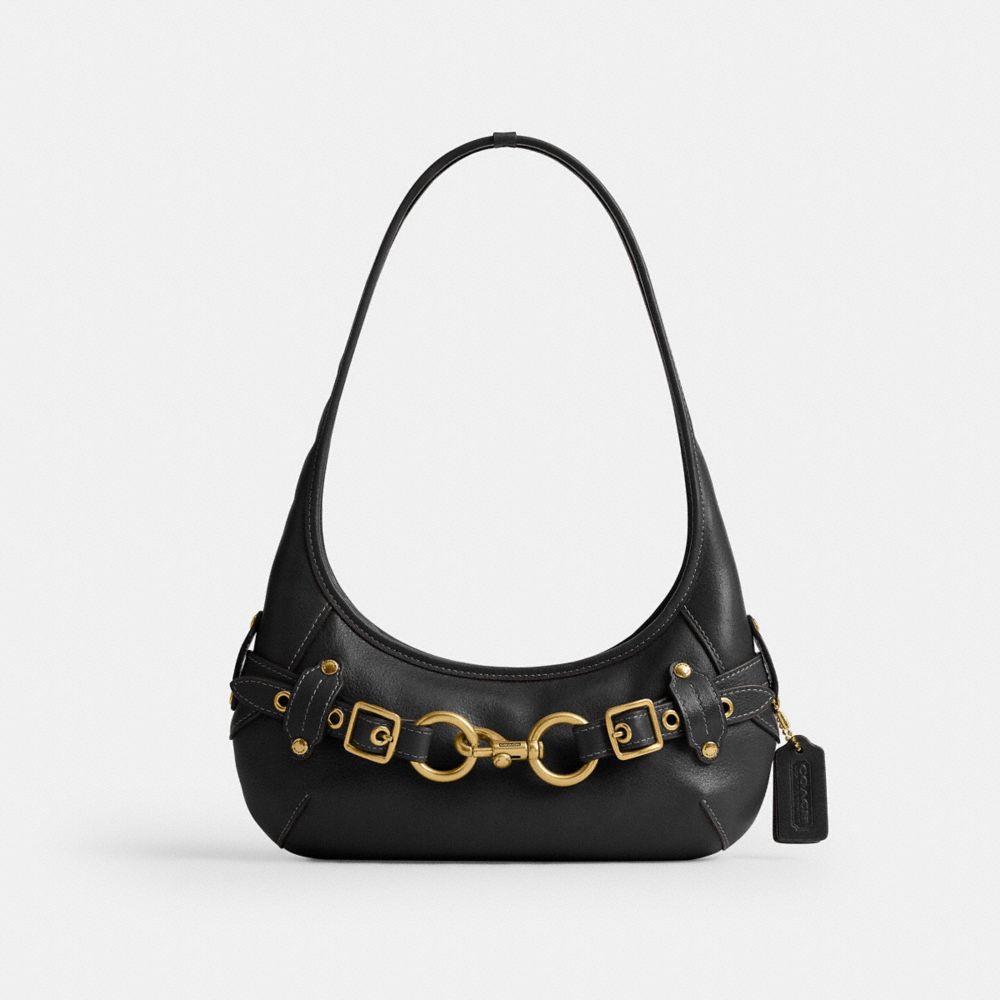 Coach Belted Ergo Shoulder Bag 26 Brass/Black