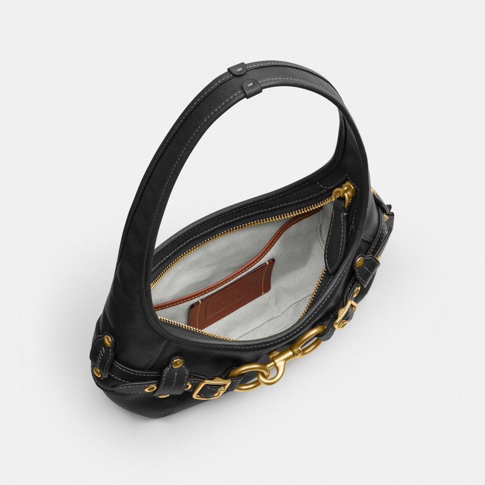 Coach Belted Ergo Shoulder Bag 26 Brass/Black
