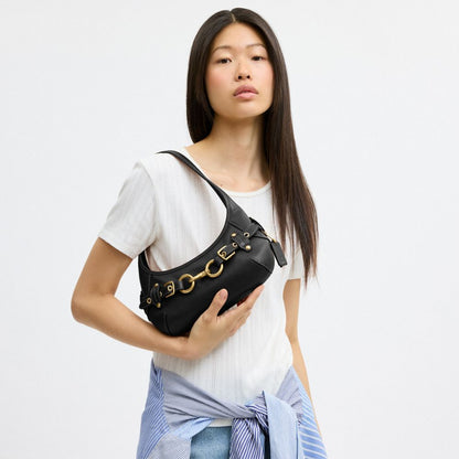 Coach Belted Ergo Shoulder Bag 26 Brass/Black