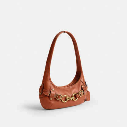 Coach Belted Ergo Shoulder Bag 26 Brass/Amber Brown