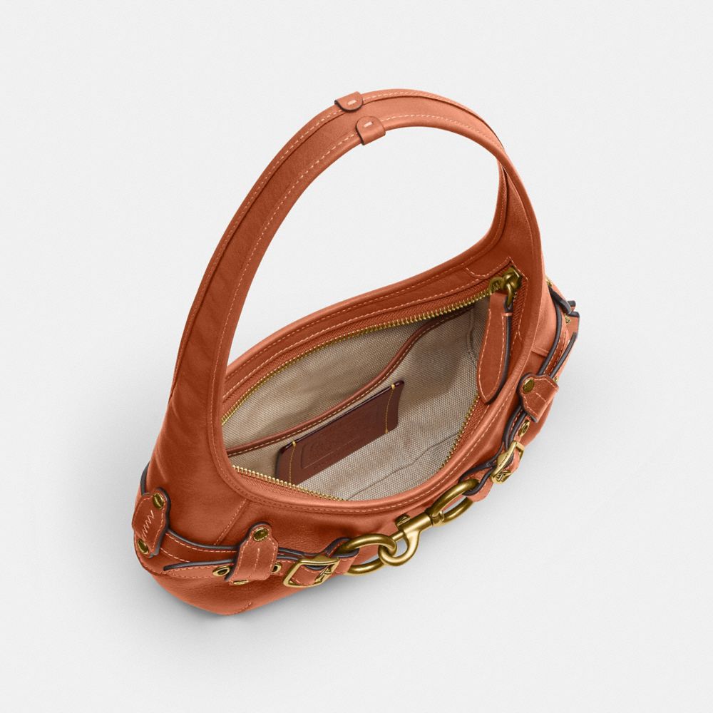 Coach Belted Ergo Shoulder Bag 26 Brass/Amber Brown