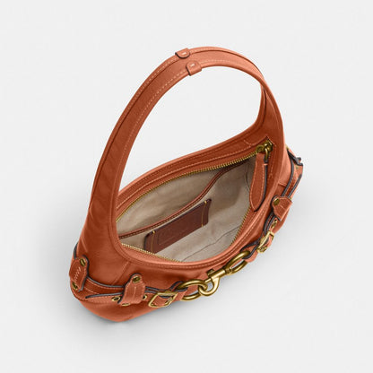 Coach Belted Ergo Shoulder Bag 26 Brass/Amber Brown