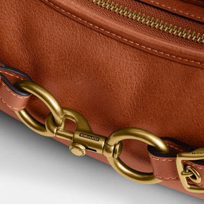 Coach Belted Ergo Shoulder Bag 26 Brass/Amber Brown