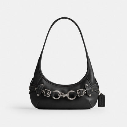 Coach Belted Ergo Shoulder Bag 26 Silver/Black