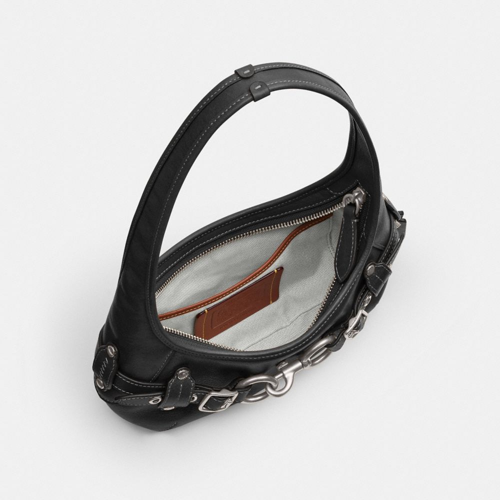 Coach Belted Ergo Shoulder Bag 26 Silver/Black