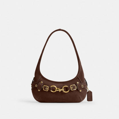 Coach Belted Ergo Shoulder Bag 26 Brass/Dark Chocolate