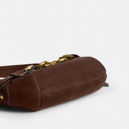 Coach Belted Ergo Shoulder Bag 26 Brass/Dark Chocolate