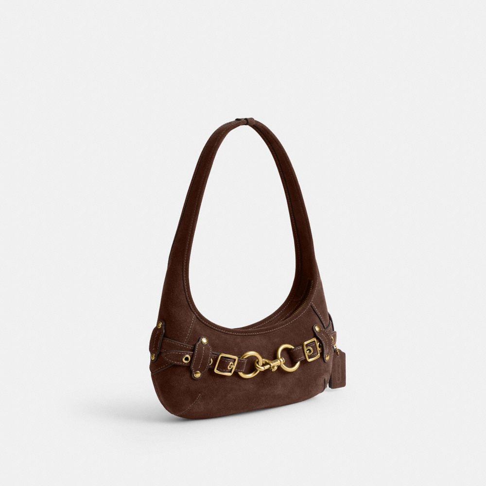 Coach Belted Ergo Shoulder Bag 26 Brass/Dark Chocolate