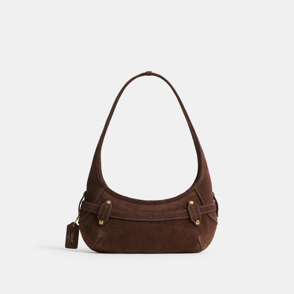 Coach Belted Ergo Shoulder Bag 26 Brass/Dark Chocolate