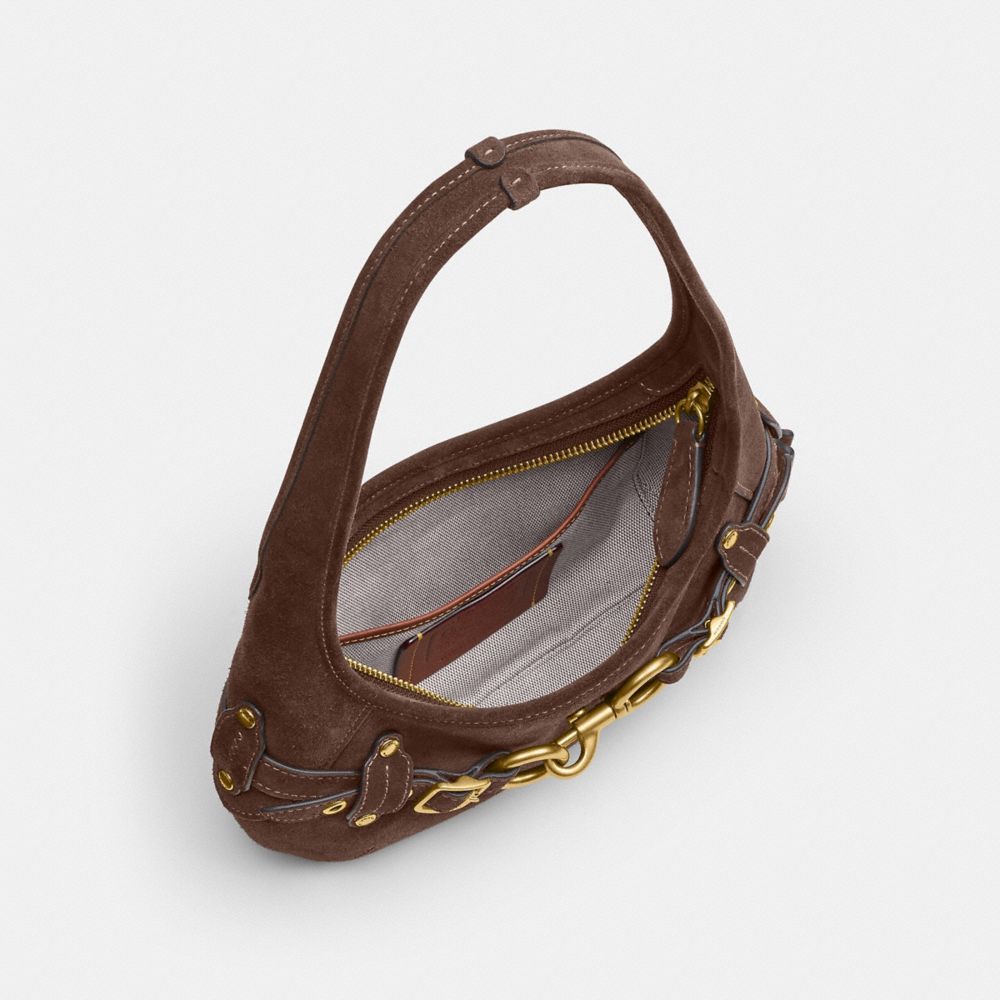 Coach Belted Ergo Shoulder Bag 26 Brass/Dark Chocolate