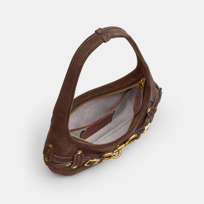 Coach Belted Ergo Shoulder Bag 26 Brass/Dark Chocolate