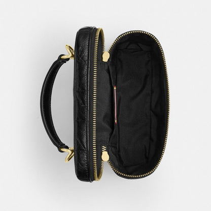 Coach Rainer Crossbody Bag 18 With Quilting Gold Black
