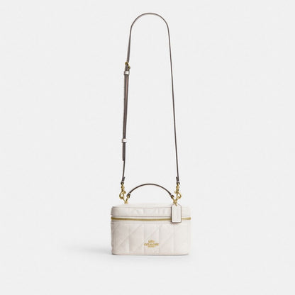 Coach Rainer Crossbody Bag 18 With Quilting Gold Chalk