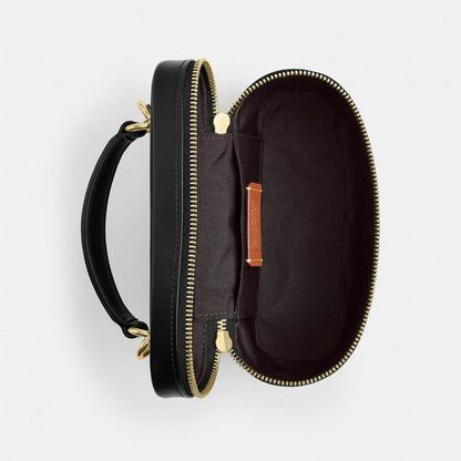 Coach Rainer Crossbody Bag 18 In Signature Canvas Gold Walnut Black