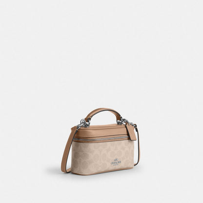 Coach Rainer Crossbody Bag 18 In Signature Canvas Silver Sand Taupe