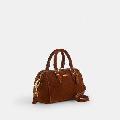 Coach Mini Rowan Crossbody Bag Gold/Warm Brown
